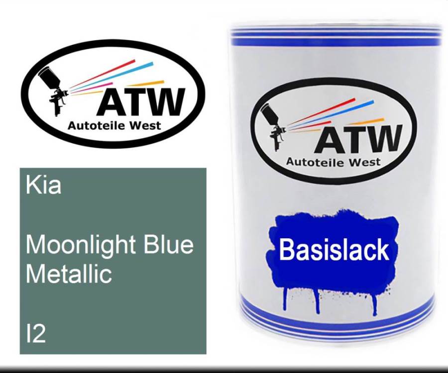 Kia, Moonlight Blue Metallic, I2: 500ml Lackdose, von ATW Autoteile West.